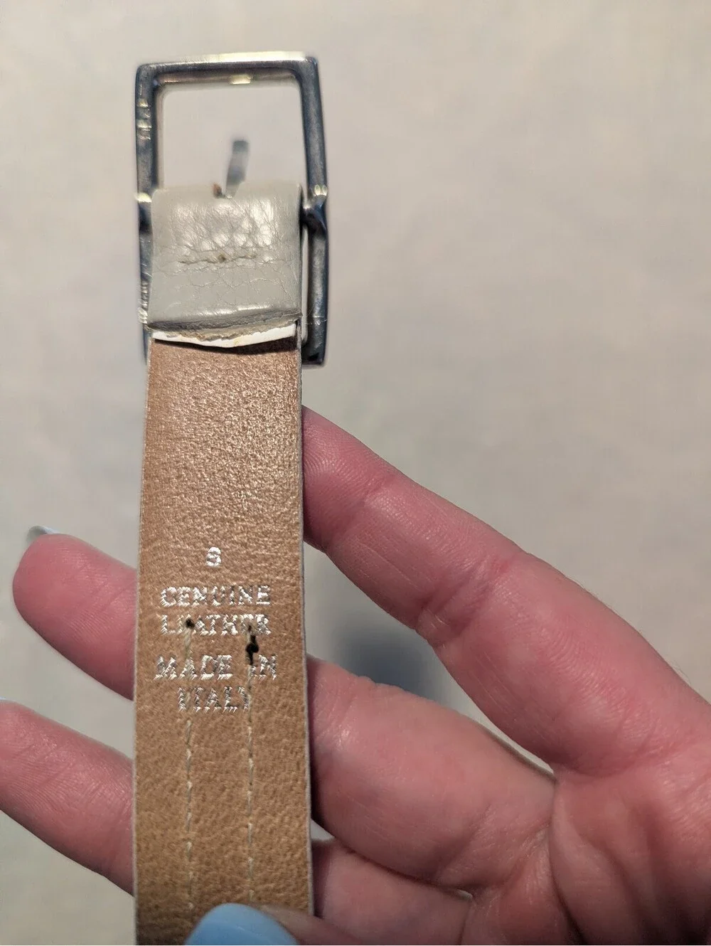Express Genuine Leather Belt Size S Beige